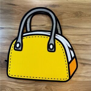 Yellow Cartoon-Neoprene Mini Handbag for Women